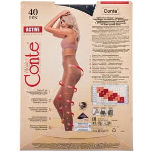 Колготки жіночі CONTE Elegant (Конте елегант) ACTIVE 40 den, розмір 6, колір Nero