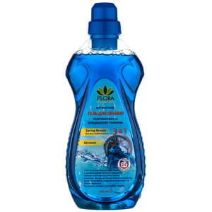 Гель для стирки FLORA ORGANIC (Флора Органик) автомат органический 3 в1 с смягчителем и кондиционером для тканей 960 мл