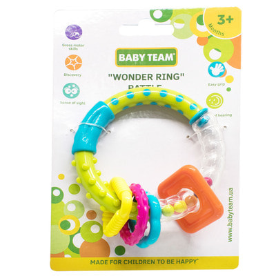 Игрушка-погремушка детская BABY TEAM (Беби Тим) артикул 8441 Чудо-кольцо с 3-х месяцев