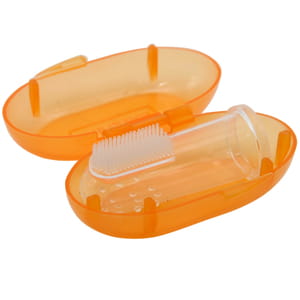 Зубная щетка-массажер детская BABY TEAM (Беби тим) артикул 7200 силиконовая с контейнером с 4-х месяцев