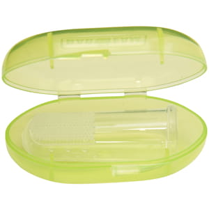 Зубная щетка-массажер детская BABY TEAM (Беби тим) артикул 7200 силиконовая с контейнером с 4-х месяцев