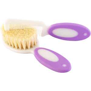 Набор детский расческа и щётка натуральная для волос BABY TEAM (Беби тим) артикул 7106 с рождения