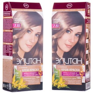 Крем-фарба для волосся ЕЛІТАН Інтенсив колір 7.81 Сяючий перламутрово-русявий