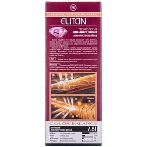 Крем-фарба для волосся ЕЛІТАН Інтенсив колір 7.81 Сяючий перламутрово-русявий
