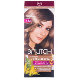 Крем-фарба для волосся ЕЛІТАН Інтенсив колір 7.81 Сяючий перламутрово-русявий