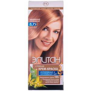 Крем-краска для волос ЭЛИТАН Интенсив цвет 8.75 Карамельный светло-русый