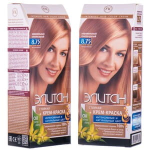 Крем-краска для волос ЭЛИТАН Интенсив цвет 8.75 Карамельный светло-русый