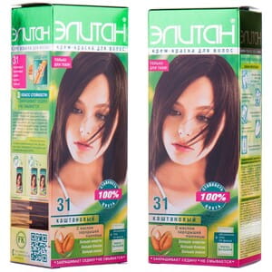 Крем-краска для волос ЭЛИТАН цвет №31 Каштановый