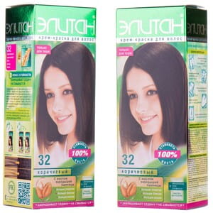 Крем-краска для волос ЭЛИТАН цвет №32 Коричневый