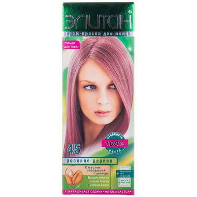 Крем-краска для волос ЭЛИТАН цвет №45 Розовое дерево