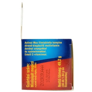 Активал Макс таблетки покрытые оболочкой общеукрепляющего действия с витамином С, витамином Д3 и цинком флакон 30 шт