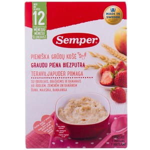 Каша молочная SEMPER (Семпер) Мультизлаковая с фруктами, ягодами и пробиотиками растворимая с 12-ти месяцев 250 г