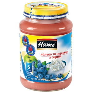 Пюре фруктове дитяче HAME (Хаме) Чорниця з сиром 190 г