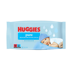 Салфетки влажные детские HUGGIES (Хаггис) Pure (Пьюр) 56 шт