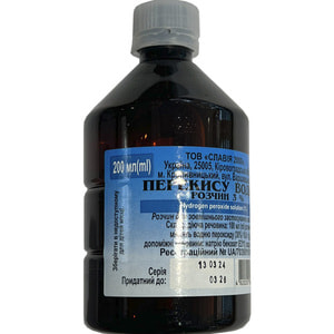 Перекис водню р-н 3% фл. 200мл