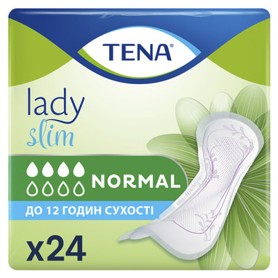 Прокладки урологические TENA (Тена) Lady Slim Normal (Леди Нормал) тонкие для женщин 24 шт