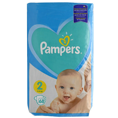 Подгузники для детей PAMPERS (Памперс) 2 от 4 до 8 кг упаковка 68 шт