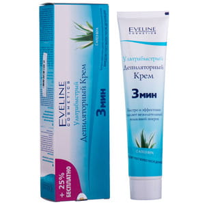Крем для депиляции EVELINE (Эвелин) с Алоэ вера ультрабыстрый 3 минуты 125 мл