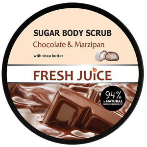 Скраб для тела FRESH JUICE (Фреш джус) сахарный Chocolate & Marzipan (Шоколад и марципан) 225 мл