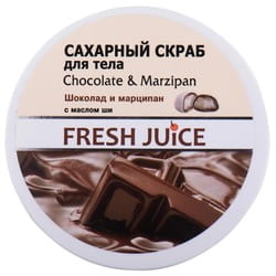 Скраб для тіла FRESH JUICЕ(Фреш джус) цукровий Chocolate & Marzipan (Шоколад та марципан) 225 мл