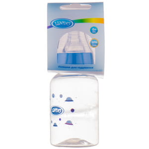 Бутылочка LINDO (Линдо) артикул LI 142 круглая с силиконовой соской 125 мл