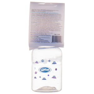 Бутылочка LINDO (Линдо) артикул LI 142 круглая с силиконовой соской 125 мл