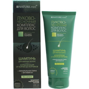 Шампунь для жирных волос NATURE.med (Натур мед) Луково-чесночный комплекс 200 мл