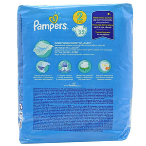 Підгузки для дітей PAMPERS (Памперс) 2 від 4 до 8 кг упаковка 22 шт