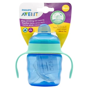 Чашка-непроливайка AVENT (Авент) SCF551/05 з м'яким носиком від 6 місяців блакитна 200 мл