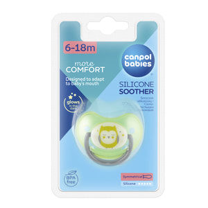 Пустышка силиконовая CANPOL (Канпол) артикул 22/501 анатомическая от 6 до 18 месяцев Night dreams (Найт дримс) 1 шт
