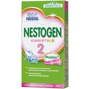 Смесь молочная детская NESTLE (Нестле) Нестожен 2 Комфорт Plus с пребиотиками и пробиотиками 350 г