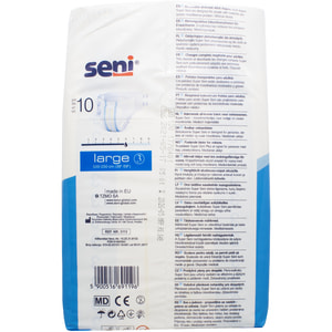 Подгузники для взрослых Seni (Сени) Super Large (Супер Ладж) размер L/3 10 шт