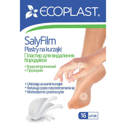 Пластырь медицинский Ecoplast (Экопласт) СалиФилм для удаления бородавок 16 шт