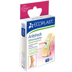 Пластир медичний Ecoplast (Екопласт) м'який захисний Анти шок набір 10 шт