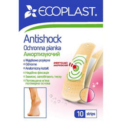 Пластырь медицинский Ecoplast (Экопласт) мягкий защитный Анти шок набор 10 шт