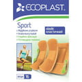 Пластырь медицинский Ecoplast (Экопласт) набор крепкий на тканевой основе Спорт 16 шт