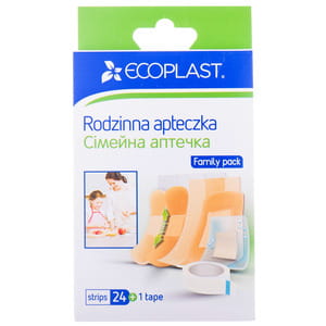 Пластырь медицинский Ecoplast (Экопласт) набор Семейная аптечка 25 шт