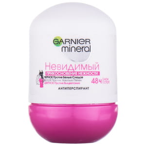 Антиперспирант шариковый GARNIER Mineral (Гарньер Минерал) Невидимый Прикосновение нежности 50 мл