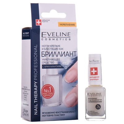 Средство для ногтей EVELINE (Эвелин) Nail Therapy Professional Блестящие как бриллиант 12 мл