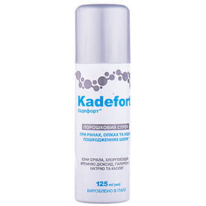 Кадефорт порошковый спрей (аэрозоль) для создания защитного барьера для заживления ран, потертостей, небольших ожогов во флаконе с распылителем 125 мл