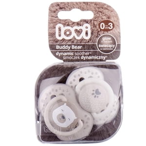 Пустышка силиконовая CANPOL (Канпол) Lovi (Лови) Buddy bear артикул 22/863 динамическая от 0 до 3 месяцев 2 шт