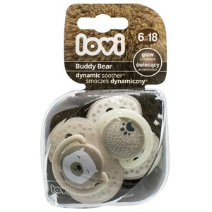Пустышка силиконовая CANPOL (Канпол) Lovi (Лови) Buddy bear артикул 22/865 динамическая от 6 до 18 месяцев 2 шт