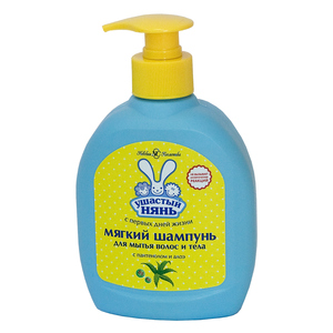 Шампунь дитячий Вухатий нянь для волосся і тіла м'який з пантенолом і алое 300 мл