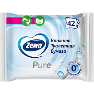 Туалетная бумага ZEWA (Зева) влажная Pure упаковка 42 шт