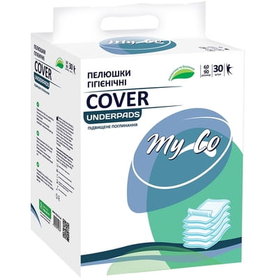 Пеленки гигиенические впитывающие MYCO COVER размер 90см x 60см 30 шт