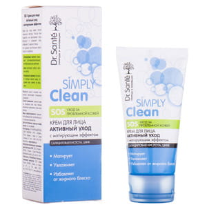 Крем для обличчя Dr.Sante (Доктор санте) Simply Clean активний догляд з матуючим ефектом 50 мл