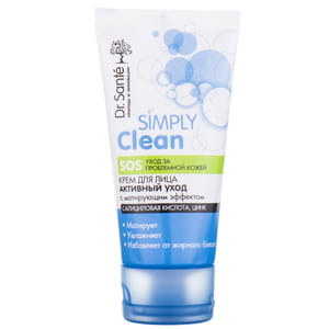 Крем для обличчя Dr.Sante (Доктор санте) Simply Clean активний догляд з матуючим ефектом 50 мл