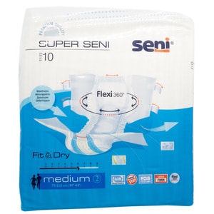 Подгузники для взрослых Seni (Сени) Super Medium (Супер Медиум) размер M/2 10 шт