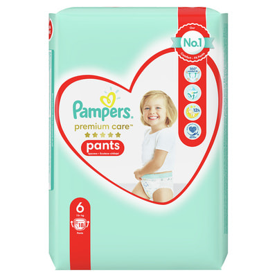 Підгузки-трусики для дітей PAMPERS Premium Care (Памперс Преміум) Pants 6 від 15+ кг 18 шт