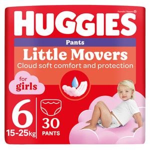 Подгузники-трусики для детей HUGGIES (Хаггис) Pants (Пентс) 6 для девочек от 16 до 22 кг 30 шт